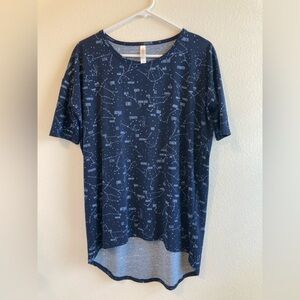 LuLaRoe Navy Blue Constellation Irma Tunic